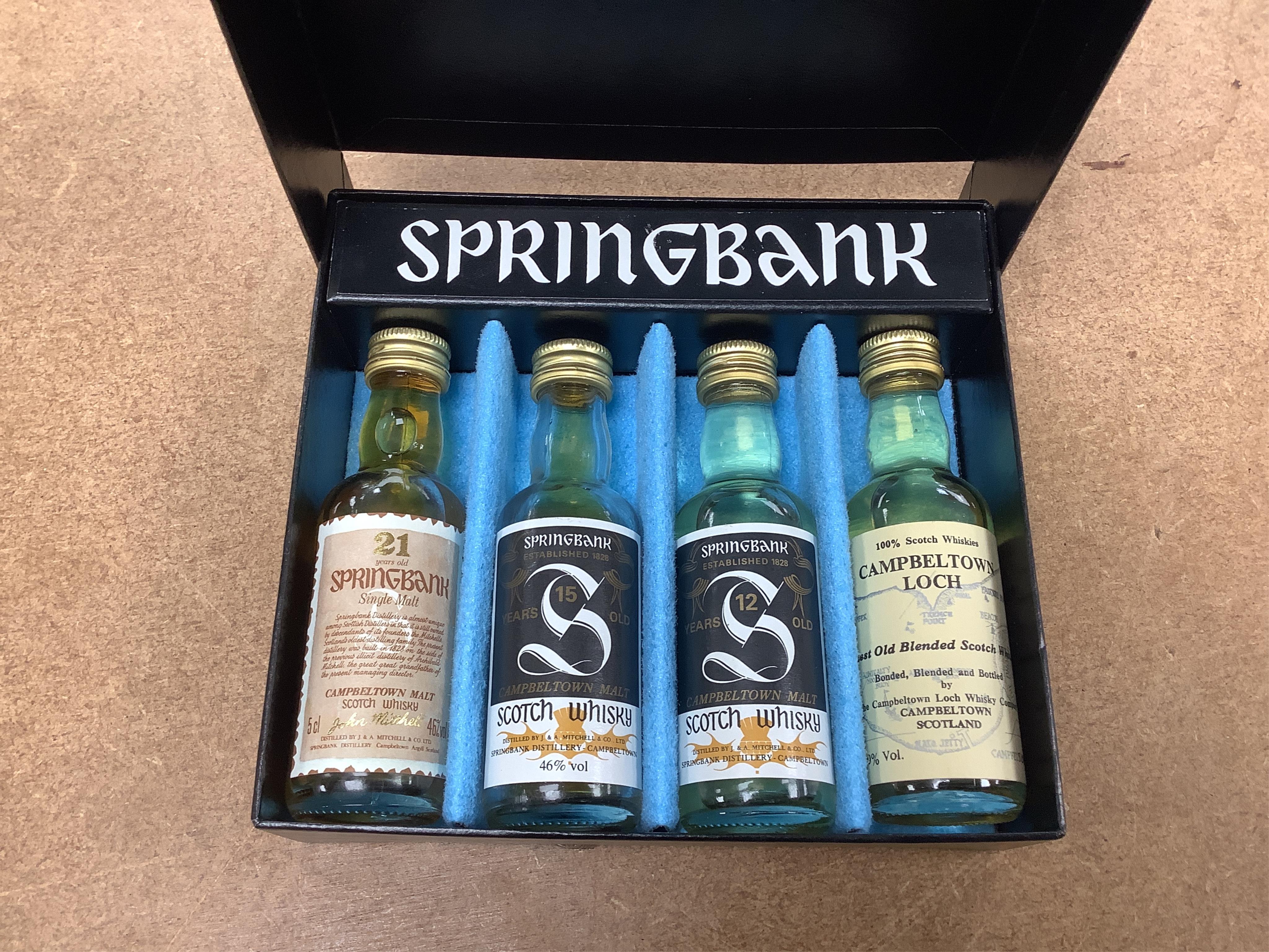 A quantity of various miniature bottled spirits to include single malt whisky